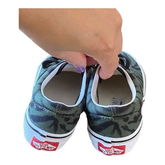 VANS Vintage Green/Black Camo Old Skool Size 12 K Casual Sneakers - Picture 9 of 11